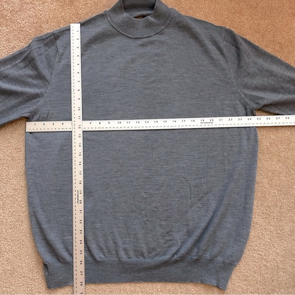 Nordstrom Merino Wool Blue Turtleneck Sweater - Picture 6 of 8